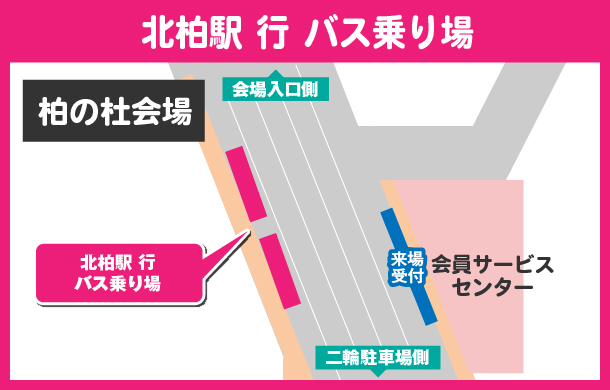 会場シャトルバス乗り場